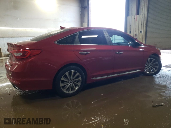 2017 Hyundai Sonata Sport with VIN 5NPE34AF5HH584093, listed as a Copart auction lot 48558775 with 54,950 mi miles and Salvage Title. Bid and sale history available at carsss.com. Image 3.