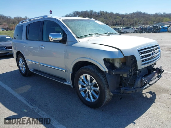 2010 Infiniti QX56 with VIN 5N3ZA0NE6AN909747, listed as a IAAI auction lot 41840842 with 188,469 mi miles and . Bid and sale history available at DreamBid. Image 1.