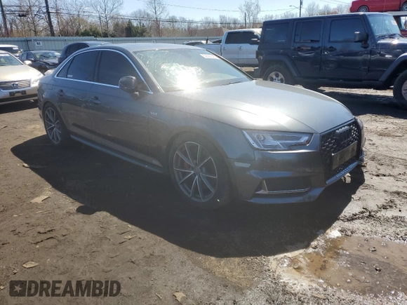 2018 Audi S4 Premium Plus with VIN WAUB4AF46JA093189, listed as a Copart auction lot 52368945 with 98,579 mi miles and Salvage Title. Bid and sale history available at carsss.com. Image 4.