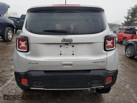 2018 Jeep Renegade Limited z VIN ZACCJBDB4JPH05591, wystawiony jako Copart lot #43185655 z przebiegiem 81 011 mil mil oraz Czysty tytuł • Clean title. Historia ofert i sprzedaży dostępna na DreamBid. Obrazek 6.