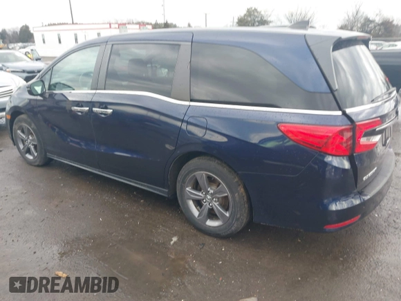 2021 Honda Odyssey EX with VIN 5FNRL6H55MB018776, listed as a IAAI auction lot 41485453 with 53,766 mi miles and . Bid and sale history available at DreamBid. Image 3.