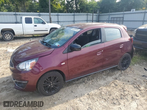 2019 Mitsubishi Mirage GT with VIN ML32A5HJ7KH009916, listed as a Copart auction lot 65258104 with 42,777 mi miles and Salvage title. Bid and sale history available at DreamBid. Image 1.