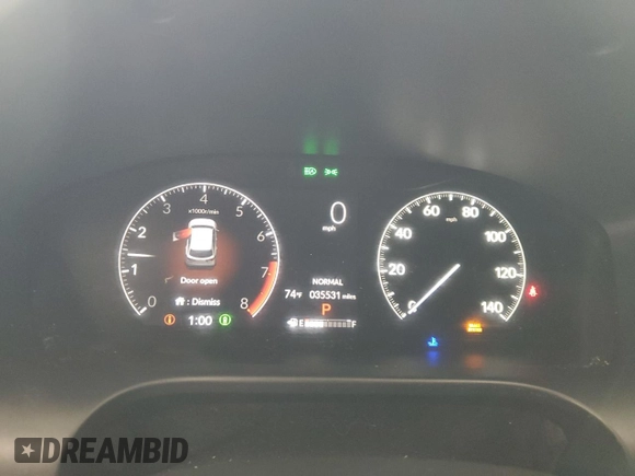 2023 Honda HR-V LX with VIN 3CZRZ2H36PM720315, listed as a Copart auction lot 61372745 with 35,531 mi miles and Salvage title. Bid and sale history available at DreamBid. Image 9.