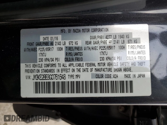 2016 Mazda CX-5 Sport with VIN JM3KE2BE8G0761648, listed as a Copart auction lot 81750854 with 191,384 mi miles and Clean Title. Bid and sale history available at DreamBid. Image 13.