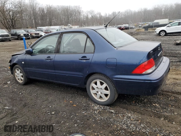 2002 Mitsubishi Lancer LS with VIN JA3AJ36E62U045279, listed as a Copart auction lot 83882654 with 208,175 mi miles and Salvage Title. Bid and sale history available at carsss.com. Image 2.