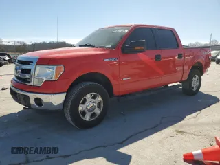 2014 Ford F-150 XL with VIN 1FTFW1ET8EFB13717, listed as a Copart auction lot 48221805 with 208,470 mi miles and Salvage Title. Bid and sale history available at carsss.com. Image 1.