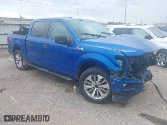 2018 Ford F-150 XL with VIN 1FTEW1CG6JKD65758, listed as a IAAI auction lot 41885122 with 103,993 mi miles. Bid and sale history available at carsss.com. Image 1.