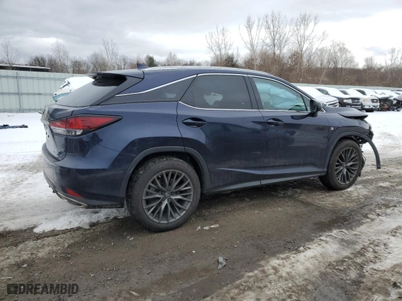 2022 Lexus RX with VIN 2T2YZMDA5NC355905, listed as a Copart auction lot 44953705 with 25,938 mi miles and Salvage Title. Bid and sale history available at carsss.com. Image 3.