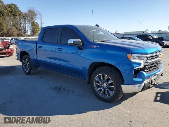 2022 Chevrolet Silverado 1500 LT with VIN 1GCUDDET1NZ607687, listed as a Copart auction lot 88937675 with 59,934 mi miles and Salvage Title. Bid and sale history available at DreamBid. Image 4.