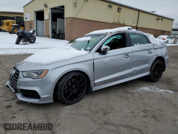 2015 Audi A3 Prestige z VIN WAUKFGFF4F1105040, wystawiony jako Copart lot #44913815 z przebiegiem Nie podano mil oraz Szkoda całkowita • Salvage title. Historia ofert i sprzedaży dostępna na DreamBid. Obrazek 1.