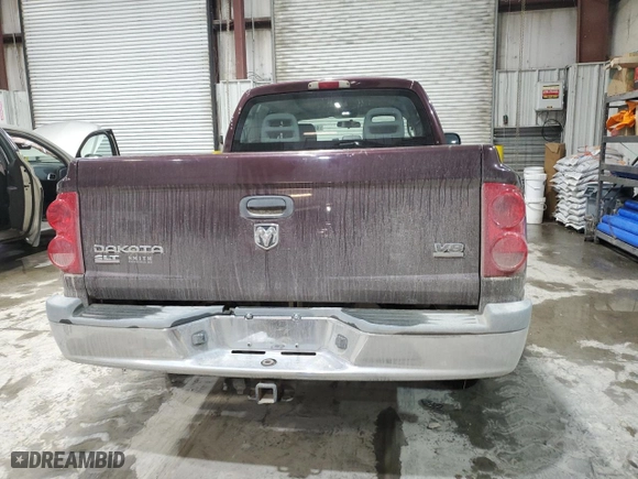 2005 Dodge Dakota SLT with VIN 1D7HW48N85S309502, listed as a Copart auction lot 44729525 with 126,375 mi miles and Salvage Title. Bid and sale history available at carsss.com. Image 6.
