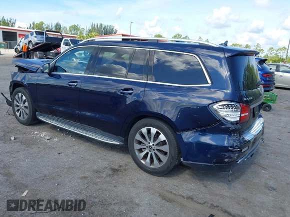 2019 Mercedes-Benz GLS 450 with VIN 4JGDF6EE7KB229169, listed as a IAAI auction lot 42558733 with 21,477 mi miles and . Bid and sale history available at DreamBid. Image 3.