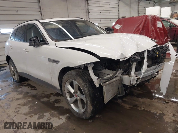 2019 Jaguar F-Pace 25t Premium z VIN SADCJ2FX5KA615736, wystawiony jako IAAI lot #41495039 z przebiegiem 83 778 mil mil oraz . Historia ofert i sprzedaży dostępna na DreamBid. Obrazek 1.