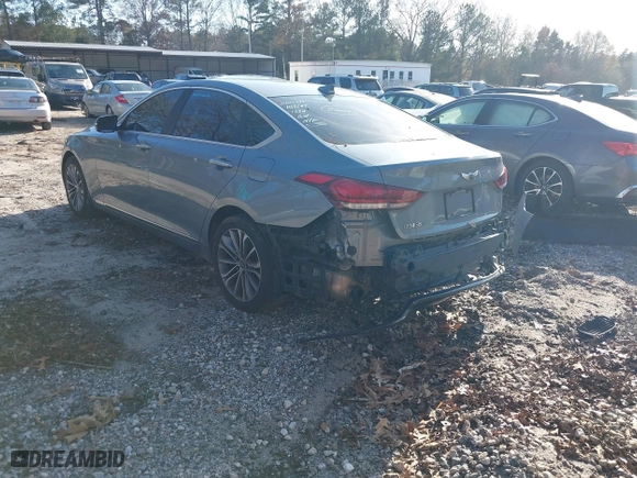 2016 Hyundai Genesis 3.8L with VIN KMHGN4JEXGU131372, listed as a IAAI auction lot 41091057 with 111,229 mi miles. Bid and sale history available at carsss.com. Image 3.