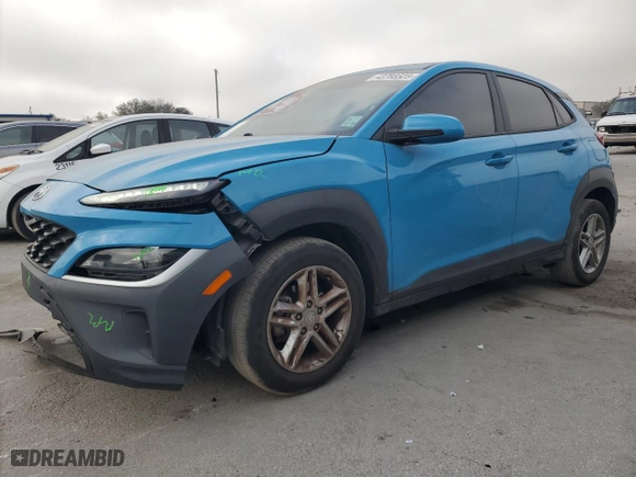 2022 Hyundai Kona SE with VIN KM8K22AB4NU785746, listed as a Copart auction lot 43788525 with 66,483 mi miles and Salvage Title. Bid and sale history available at carsss.com. Image 1.