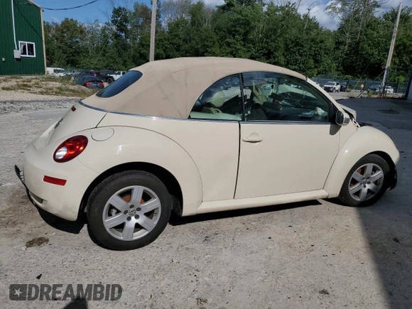 2007 Volkswagen Beetle with VIN 3VWRF31Y07M407560, listed as a Copart auction lot 67499934 with Not provided miles and Salvage title. Bid and sale history available at DreamBid. Image 3.