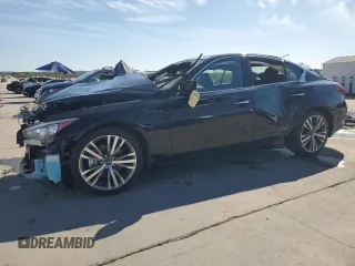 2021 Infiniti Q50 Signature Edition with VIN JN1EV7CPXMM700442, listed as a Copart auction lot 77664694 with Not provided miles and Non repairable. Bid and sale history available at DreamBid. Image 1.