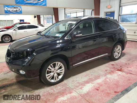 2012 Lexus RX 450h with VIN JTJBC1BA1C2427401, listed as a Copart auction lot 53795875 with 127,947 mi miles and Salvage Title. Bid and sale history available at DreamBid. Image 1.