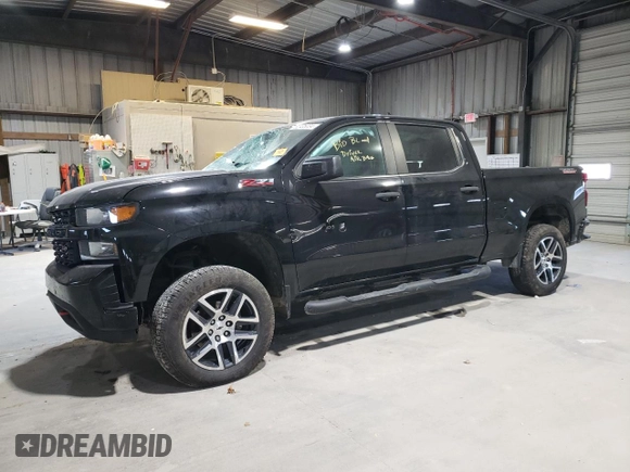 2019 Chevrolet Silverado 1500 Custom Trail Boss with VIN 3GCPYCEH7KG186125, listed as a Copart auction lot 82405034 with 67,095 mi miles and Salvage Title. Bid and sale history available at carsss.com. Image 1.