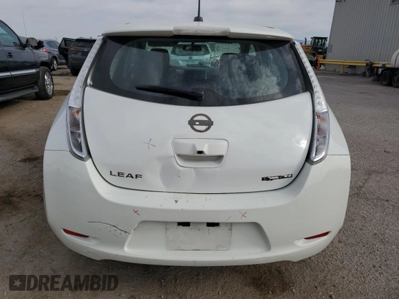 2015 Nissan LEAF SV with VIN 1N4AZ0CP1FC323120, listed as a Copart auction lot 50378055 with 26,612 mi miles and Salvage Title. Bid and sale history available at carsss.com. Image 6.