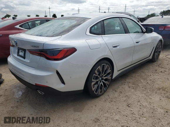 2024 BMW 4 Series 430i with VIN WBA63AV00RFS30435, listed as a Copart auction lot 74259624 with 1,616 mi miles and Non Repairable. Bid and sale history available at carsss.com. Image 3.