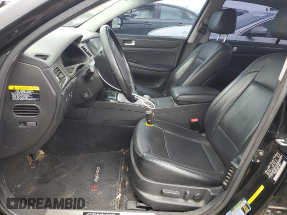 2012 Hyundai Genesis 5.0L R-Spec with VIN KMHGC4DH0CU182353, listed as a Copart auction lot 66056264 with 89,052 mi miles and Salvage Title. Bid and sale history available at carsss.com. Image 7.
