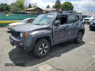 2020 Jeep Renegade Trailhawk с VIN ZACNJBC18LPL42780, выставлен на аукционе Copart как лот 63913855 с пробегом 54 343 миль миль и Списание • Salvage title. История ставок и продаж доступна на DreamBid. Изображение 1.