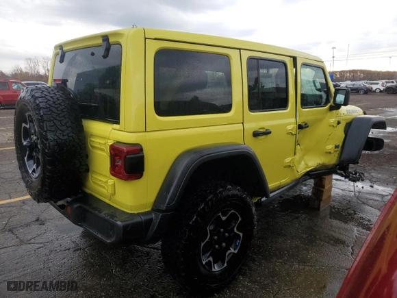 2022 Jeep Wrangler 4xe Unlimited Rubicon with VIN 1C4JJXR62NW230466, listed as a Copart auction lot 79098094 with 31,023 mi miles and Salvage Title. Bid and sale history available at carsss.com. Image 3.