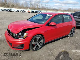 2016 Volkswagen Golf GTI SE with VIN 3VW4T7AU7GM062888, listed as a Copart auction lot 48822855 with 76,760 mi miles and Salvage Title. Bid and sale history available at carsss.com. Image 1.