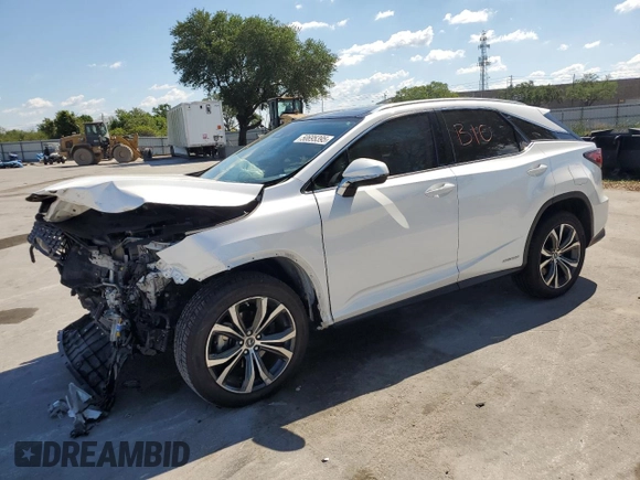 2020 Lexus RX with VIN 2T2HGMDA2LC050011, listed as a Copart auction lot 50695395 with 75,567 mi miles and Salvage Title. Bid and sale history available at carsss.com. Image 1.