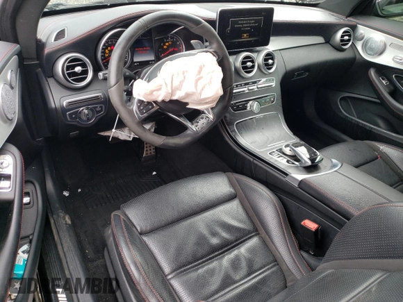 2017 Mercedes-Benz C 43 AMG with VIN WDDWJ6EB1HF593550, listed as a Copart auction lot 74657224 with 77,780 mi miles and Salvage Title. Bid and sale history available at carsss.com. Image 8.
