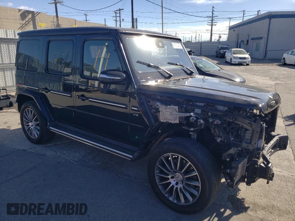 2023 Mercedes-Benz G 550 with VIN W1NYC6BJ3PX461528, listed as a Copart auction lot 87510075 with 19,992 mi miles and Salvage Title. Bid and sale history available at DreamBid. Image 4.