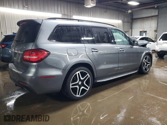2018 Mercedes-Benz GLS 550 with VIN 4JGDF7DE0JB085552, listed as a Copart auction lot 78694124 with 89,974 mi miles and Salvage title. Bid and sale history available at DreamBid. Image 3.