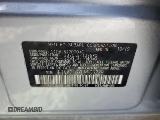 2020 Subaru WRX STI with VIN JF1VA2E6XL9805229, listed as a Copart auction lot 54197225 with Not provided miles and Salvage title. Bid and sale history available at DreamBid. Image 12.