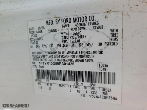2009 Ford Ranger XL with VIN 1FTYR10D59PA01425, listed as a Copart auction lot 47317675 with 0 mi miles and Clean Title. Bid and sale history available at carsss.com. Image 12.