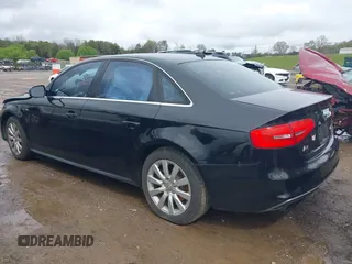 2015 Audi A4 Premium with VIN WAUBFAFL4FA058837, listed as a IAAI auction lot 41907805 with 135,804 mi miles. Bid and sale history available at carsss.com. Image 3.