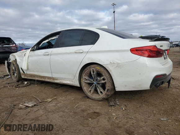 2019 BMW 5 Series M550i xDrive with VIN WBAJB9C58KB287991, listed as a Copart auction lot 53206135 with Not provided miles and Salvage title. Bid and sale history available at DreamBid. Image 2.