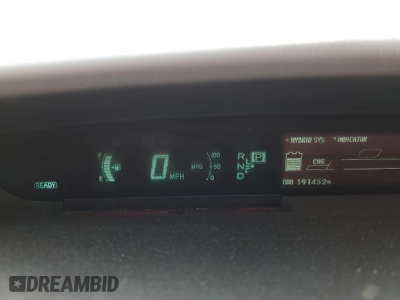 2010 Toyota Prius II with VIN JTDKN3DU5A5181691, listed as a Copart auction lot 52583355 with 191,452 mi miles and Salvage Title. Bid and sale history available at carsss.com. Image 9.