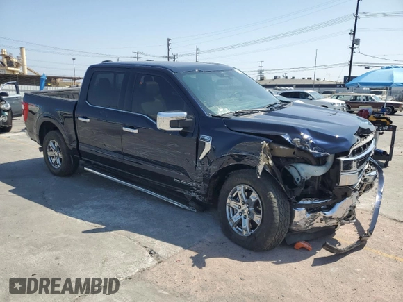 2022 Ford F-150 XL with VIN 1FTFW1ED5NFB54525, listed as a Copart auction lot 60115115 with 42,177 mi miles and Salvage title. Bid and sale history available at DreamBid. Image 4.