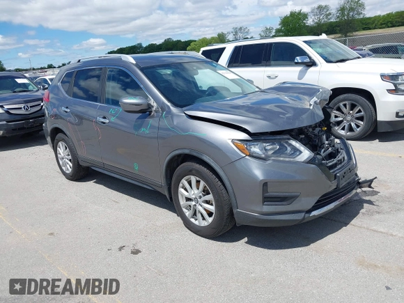 2017 Nissan Rogue SV with VIN KNMAT2MT4HP596082, listed as a IAAI auction lot 42320018 with 55,122 mi miles and . Bid and sale history available at DreamBid. Image 1.