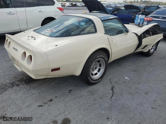 1981 Chevrolet Corvette with VIN 1G1AY8760BS419326, listed as a Copart auction lot 74043084 with 43,951 mi miles and Clean Title. Bid and sale history available at carsss.com. Image 3.