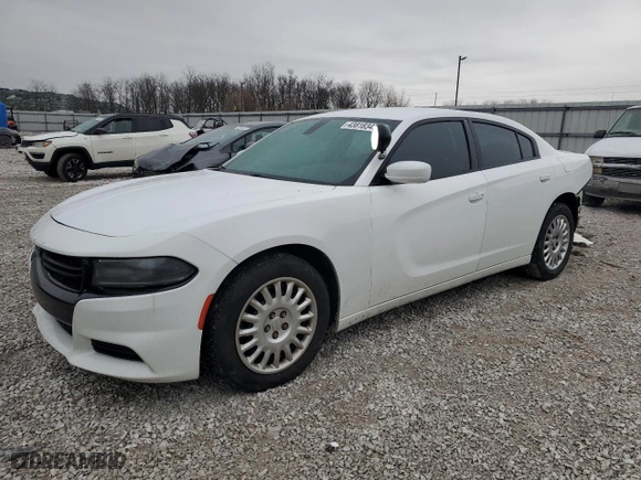 2016 Dodge Charger Police with VIN 2C3CDXKT8GH211698, listed as a Copart auction lot 43818345 with 191,951 mi miles and Salvage Title. Bid and sale history available at carsss.com. Image 1.