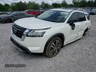 2024 Nissan Pathfinder Platinum z VIN 5N1DR3DG4RC235587, wystawiony jako Copart lot #55989855 z przebiegiem 22 214 mil mil oraz Szkoda całkowita • Salvage title. Historia ofert i sprzedaży dostępna na DreamBid. Obrazek 15.