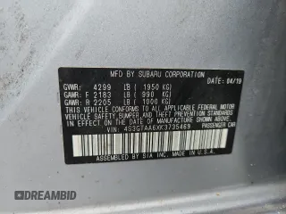 2019 Subaru Impreza с VIN 4S3GTAA6XK3735469, выставлен на аукционе Copart как лот 58804785 с пробегом 142 650 миль миль и Чистый • Clean title. История ставок и продаж доступна на DreamBid. Изображение 12.