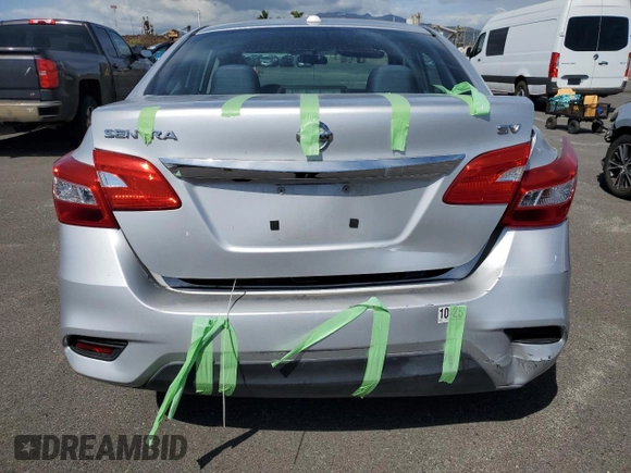 2017 Nissan Sentra SV with VIN 3N1AB7AP3HL719957, listed as a Copart auction lot 44334935 with 72,485 mi miles and Salvage Title. Bid and sale history available at carsss.com. Image 6.