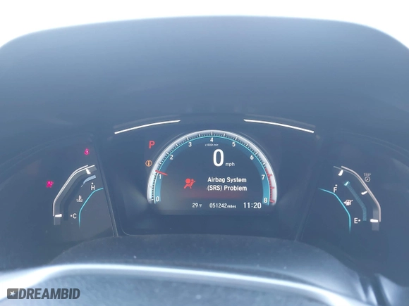 2019 Honda Civic Sedan LX with VIN 2HGFC2F69KH515264, listed as a IAAI auction lot 41727578 with 51,242 mi miles. Bid and sale history available at carsss.com. Image 7.