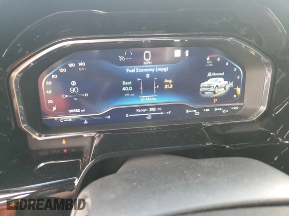 2023 Chevrolet Silverado 1500 RST with VIN 1GCUDEE82PZ183568, listed as a Copart auction lot 73256954 with 30,652 mi miles and Salvage Title. Bid and sale history available at DreamBid. Image 9.