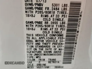 2014 Infiniti QX70 with VIN JN8CS1MU5EM450385, listed as a Copart auction lot 60201735 with 196,097 mi miles and Salvage title. Bid and sale history available at DreamBid. Image 13.