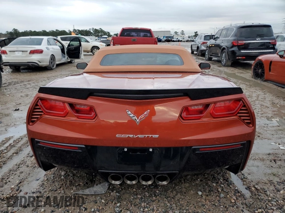 2015 Chevrolet Corvette 3LT with VIN 1G1YF3D73F5124116, listed as a Copart auction lot 43438115 with 0 mi miles and Non Repairable. Bid and sale history available at carsss.com. Image 6.