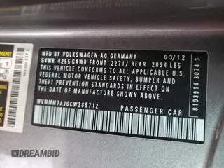 2012 Volkswagen Golf TDI с VIN WVWMM7AJ0CW285712, выставлен на аукционе Copart как лот 80859314 с пробегом 114 069 миль миль и Списание • Salvage title. История ставок и продаж доступна на DreamBid. Изображение 13.